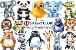Quirky Funny Animals Sublimation, an Animal Illustration by Rose Art