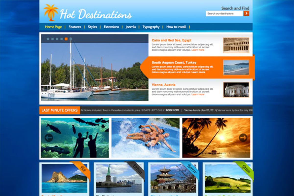 Hot Destinations, a WordPress Template by hot-themes (Photo 3 of 4)