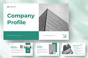 Company Profile PowerPoint Template, a Presentation Template by FIBRINOSÄ (Thumbnail 1 of 4)