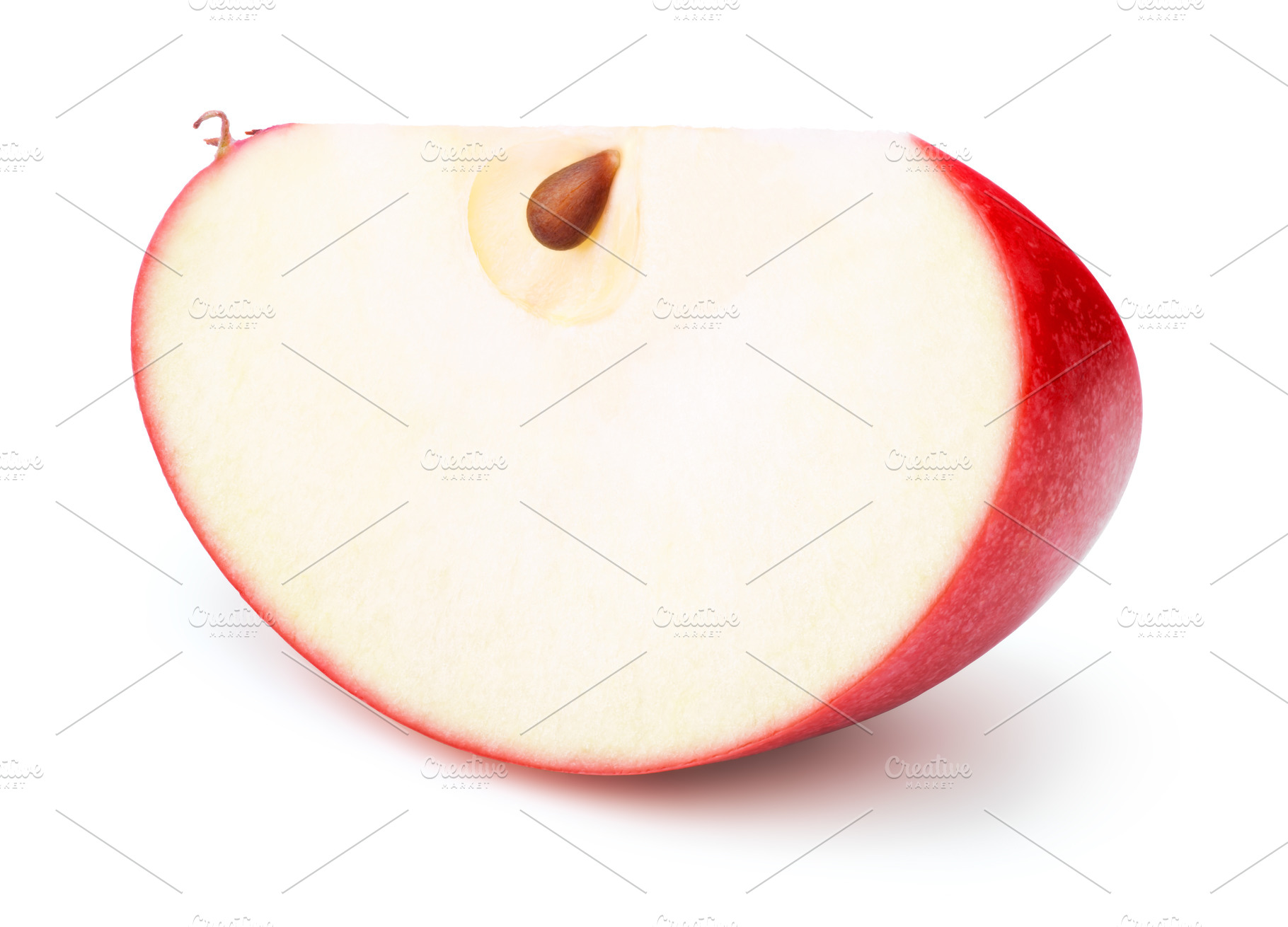 Fresh red slice apple isolated on containing apple, slice, and red, a Food & Drink Photo by vmenshov