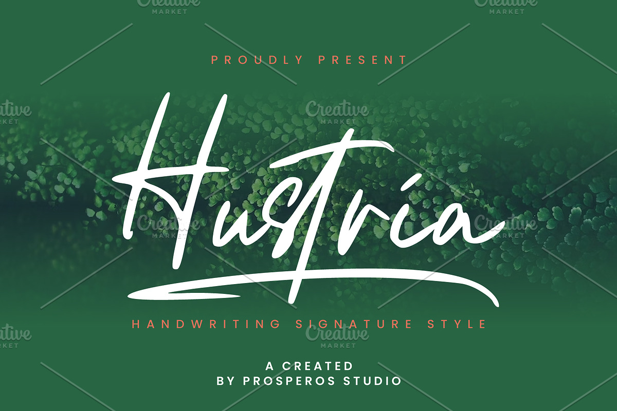 Hustria - Script Font, a Script Font by prps.std (Photo 1 of 7)