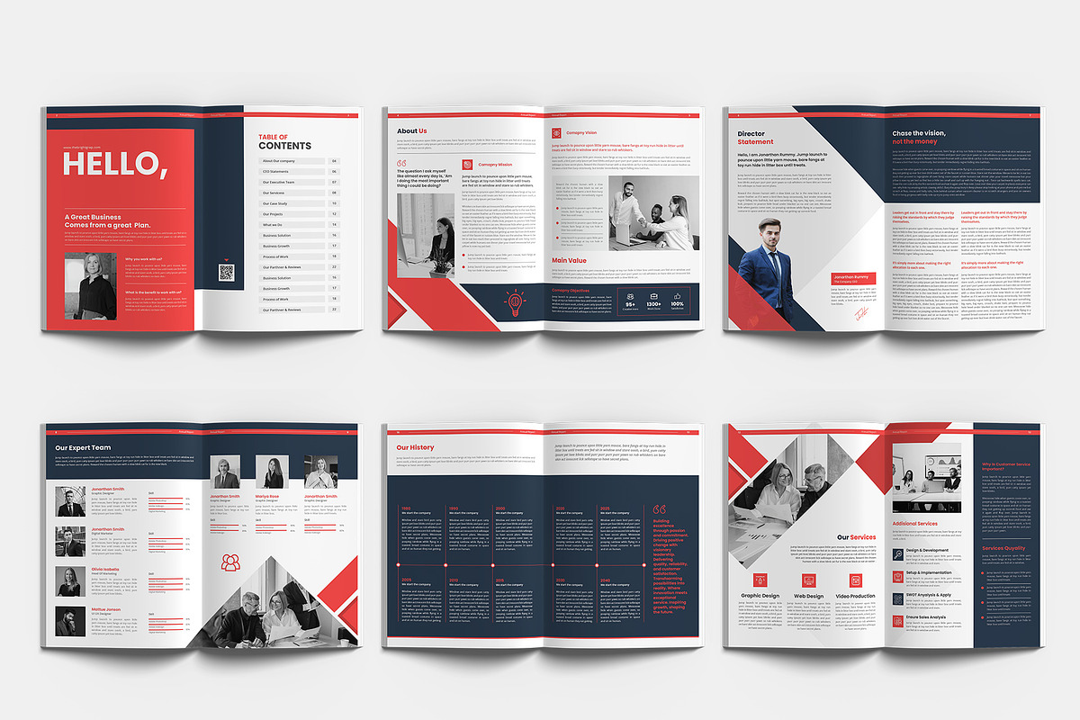 36-page Annual Report Brochure Word, a Magazine Template by TheBrightGrap (Photo 3 of 6)