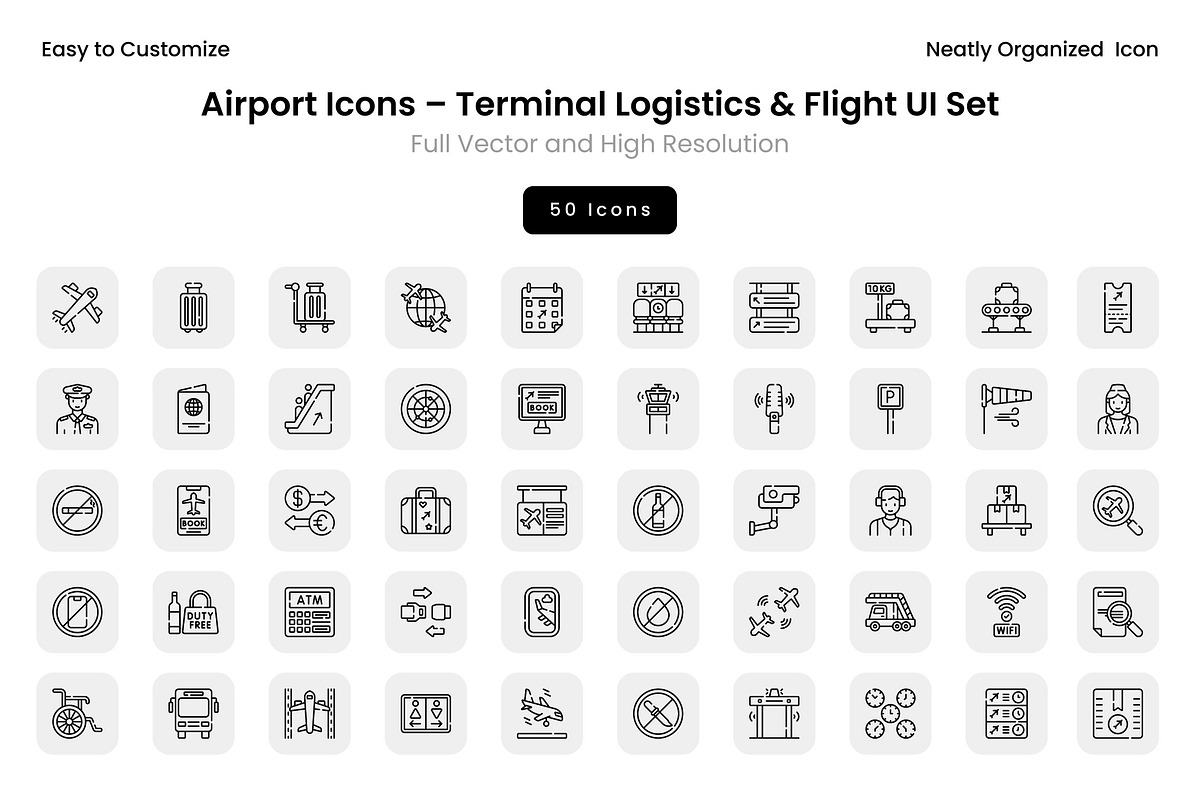 Airport Icons – Terminal Logistics &, a Solid Icon by Wencory (Photo 1 of 2)