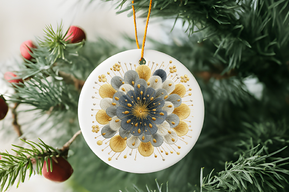 Faux Embroidery New Year Clipart, a Seasonal Illustration by RobertsArt (Photo 5 of 7)