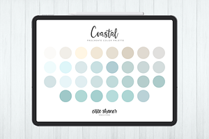 Coastal Procreate Color Palette