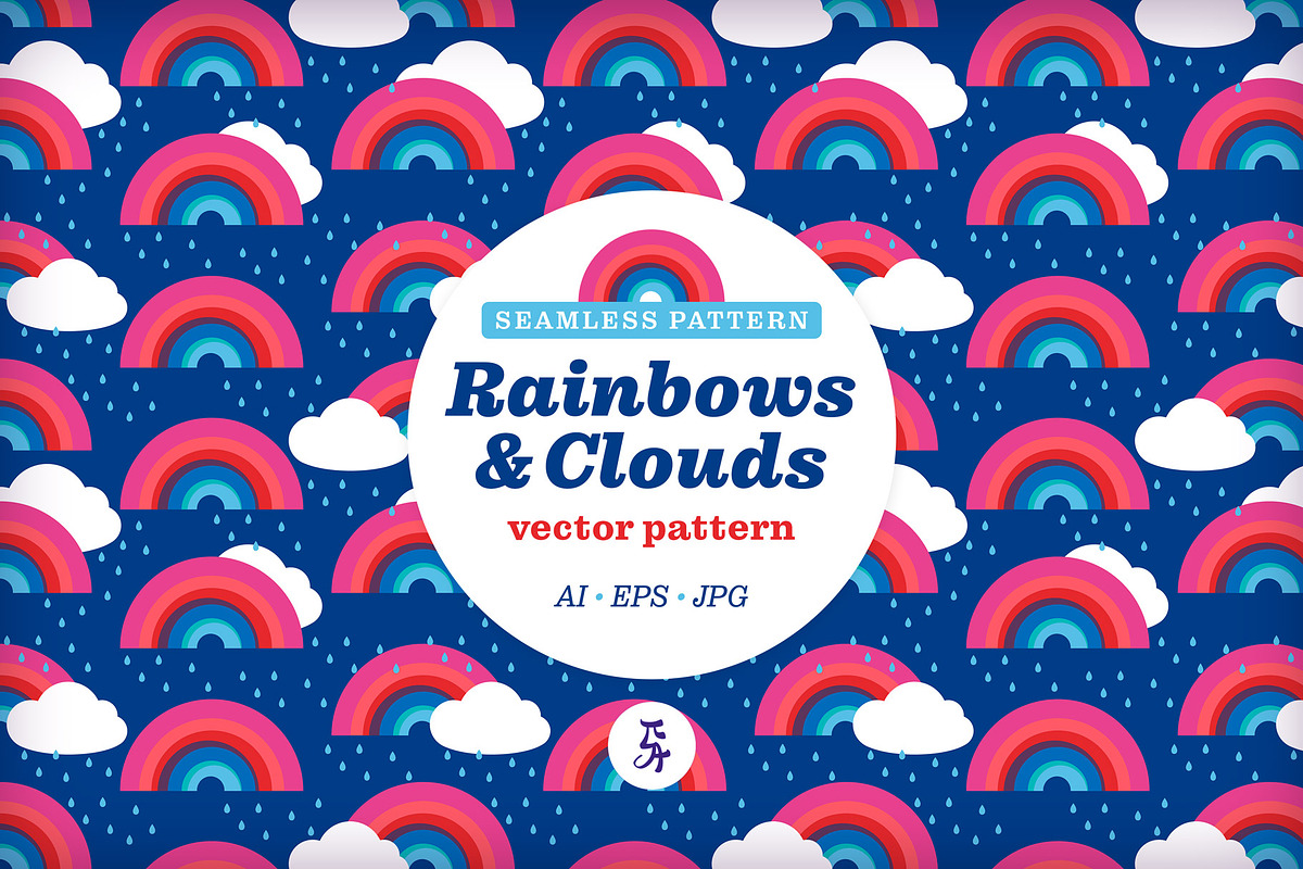 4 Retro Seamless Vector Pattern, a Pattern Graphic by Pia Kolle (Photo 5 of 14)
