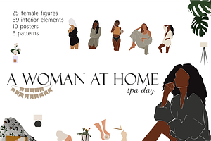 Woman in the house, spa day