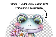 Whimsical Floral Animal Clipart Set, an Illustration by one-touch (Thumbnail 5 of 16)