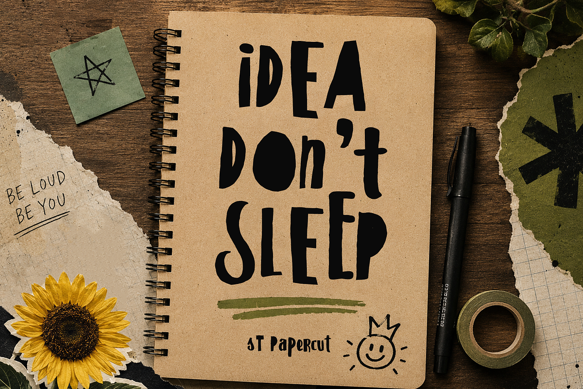 ST Papercut - Playful Handmade Font, a Sans Serif Font by Type it Easy (Photo 6 of 11)