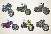 Vintage Custom Motorcicles, an Object Illustration by illusign (Thumbnail 1 of 7)