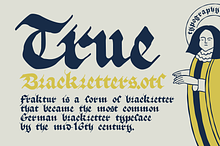 True Blackletters font