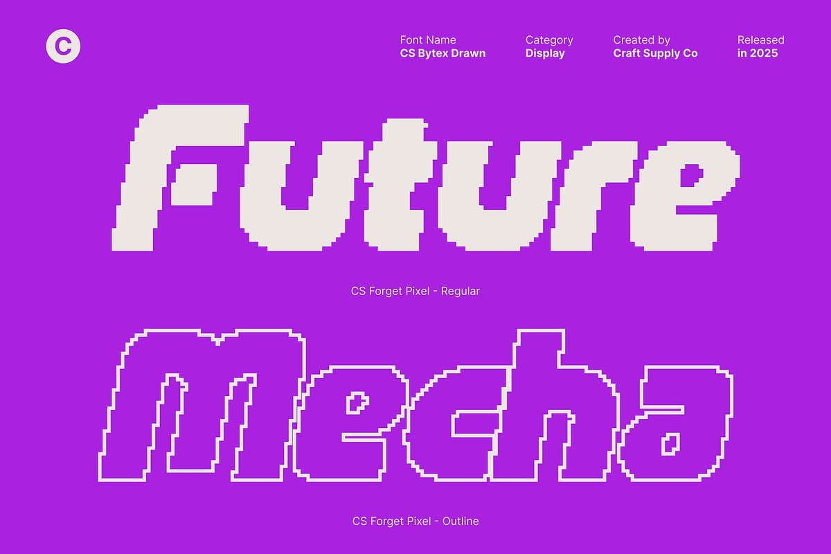 CS Forget Pixel, a Sans Serif Font by Craft Supply Co. (Photo 4 of 8)