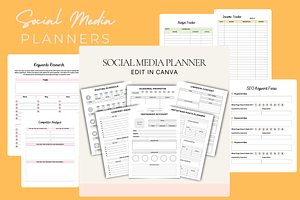 Social Media Content Planner, a Stationery Template by Local Marketing Templates