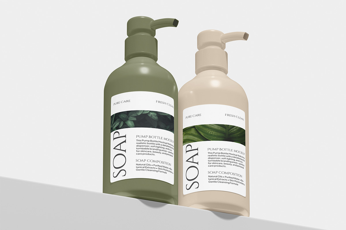 Pump Bottle Mockup, a Packaging Mockup by Unerispace (Photo 5 of 5)