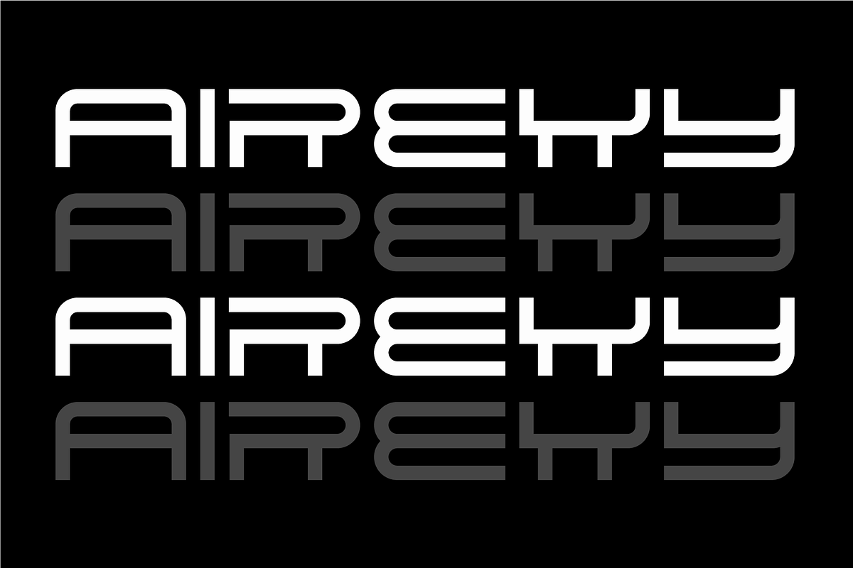 Airexy - Futuristic Display Font, a Sans Serif Font by Typeagle (Photo 3 of 9)