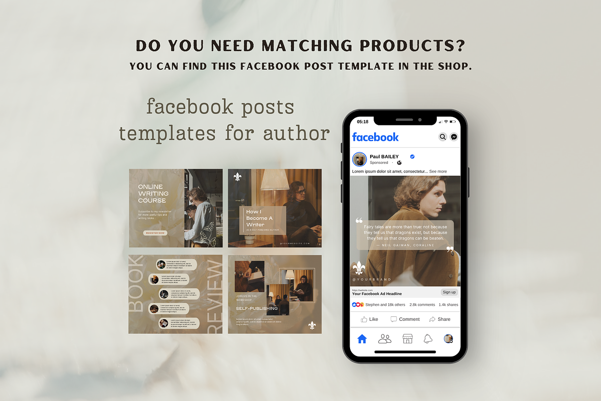 Author instagram story post template, a Social Media Template by Petite Zakka Boutique (Photo 6 of 6)