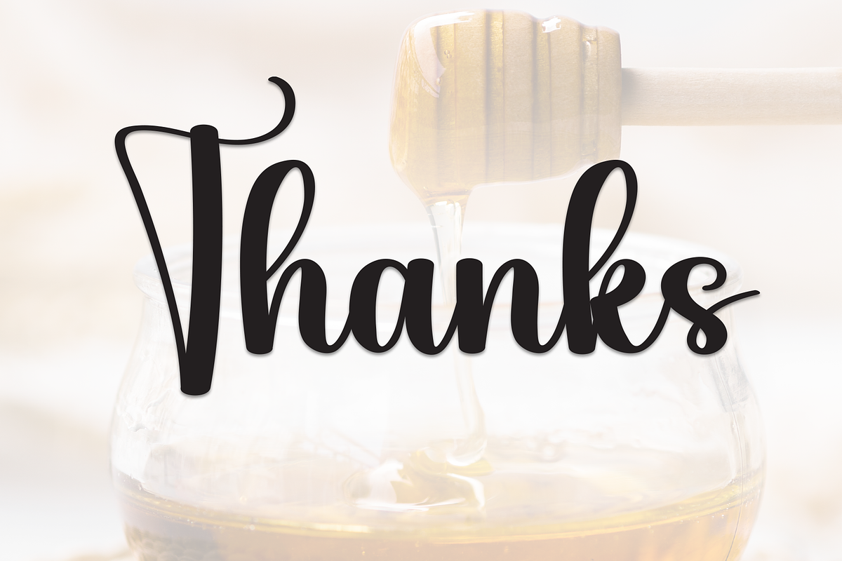 Honey | Script Font, a Handwritten Font by Scratchones (Photo 9 of 9)