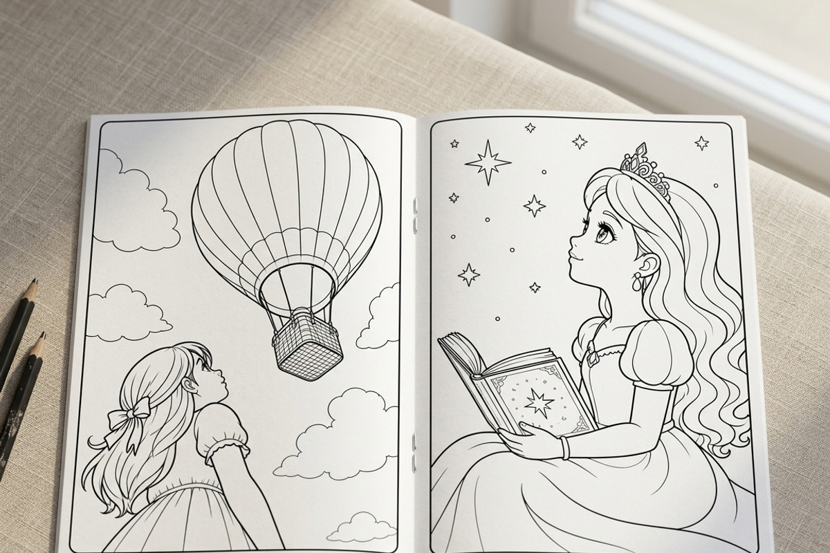 Magical Princess Coloring Book Vol44, a Person Illustration by ikarifq shop (Photo 4 of 7)