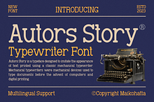 Autors Story - Typewriter Font
