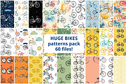 60 Bike Bikes Seamless Patterns, a Pattern Graphic by mkStudioLab (Thumbnail 1 of 3)
