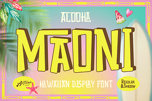 Maoni - Tropical & Hawaiian Font, a Sans Serif Font by Artisan Themes