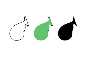 Gallbladder icon set. Human internal, a Healthcare Illustration by GraphiShop
