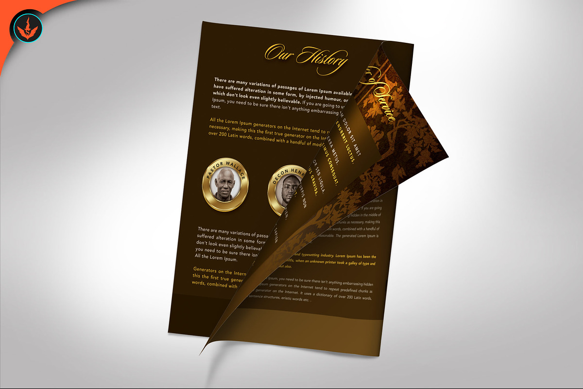Gold Pastor Anniversary Program, a Brochure Template by SeraphimChris (Photo 5 of 6)