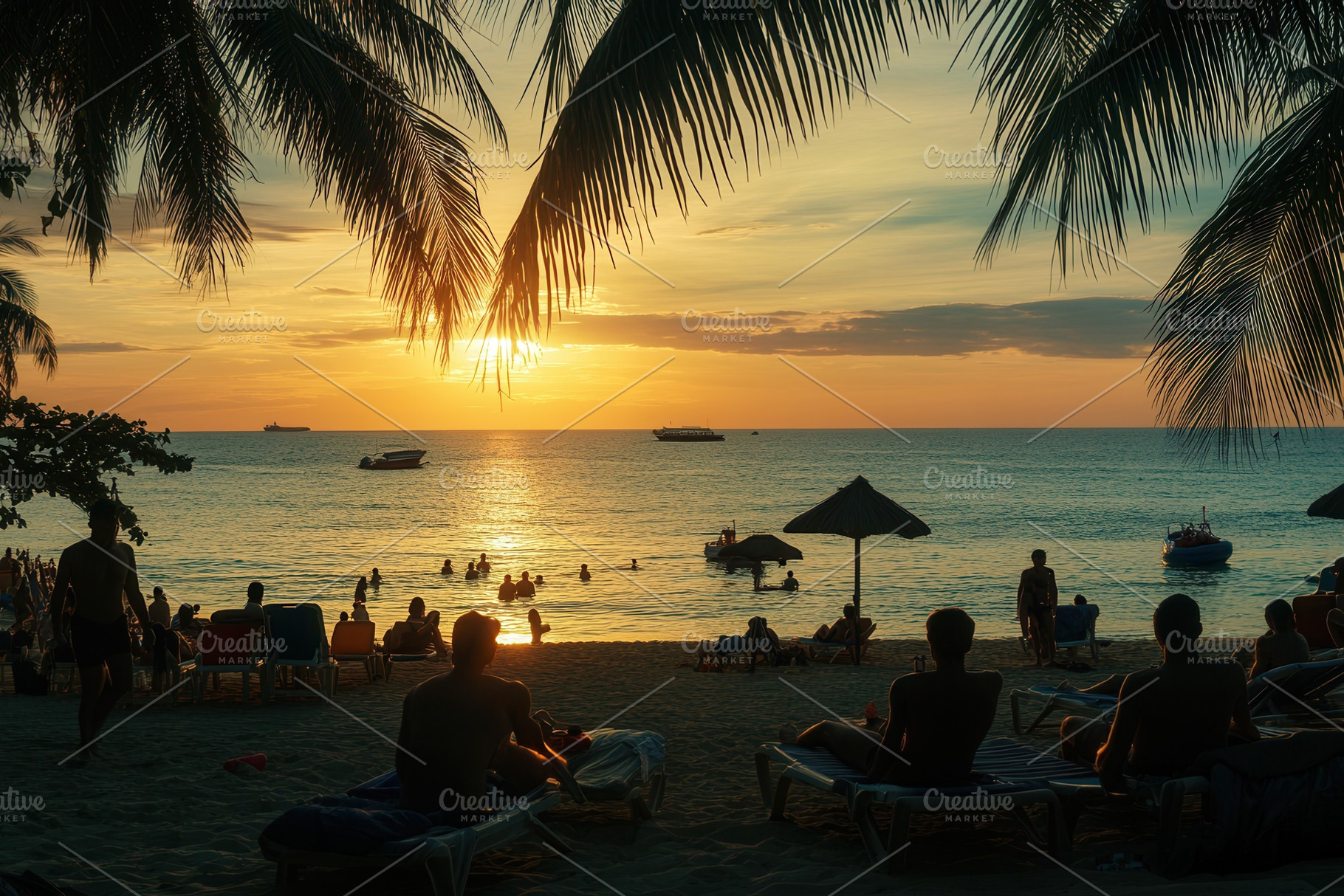 Stunning sunset lights Phu Quoc, a Photo by Pavel_design