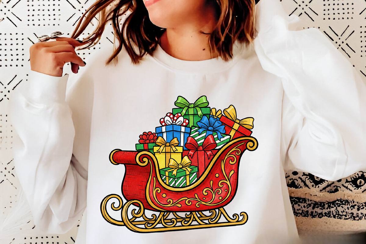 Santa Sleigh with presents PNG, an Illustration by Libby Wishes (Photo 4 of 6)