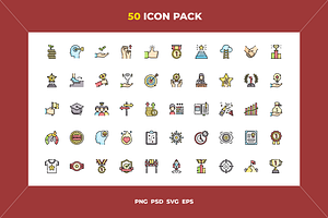 Success icons, an Outline Icon by Wencory