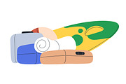 Travel baggage, tourist luggage set, an Object Illustration by Good Studio (Thumbnail 2 of 6)