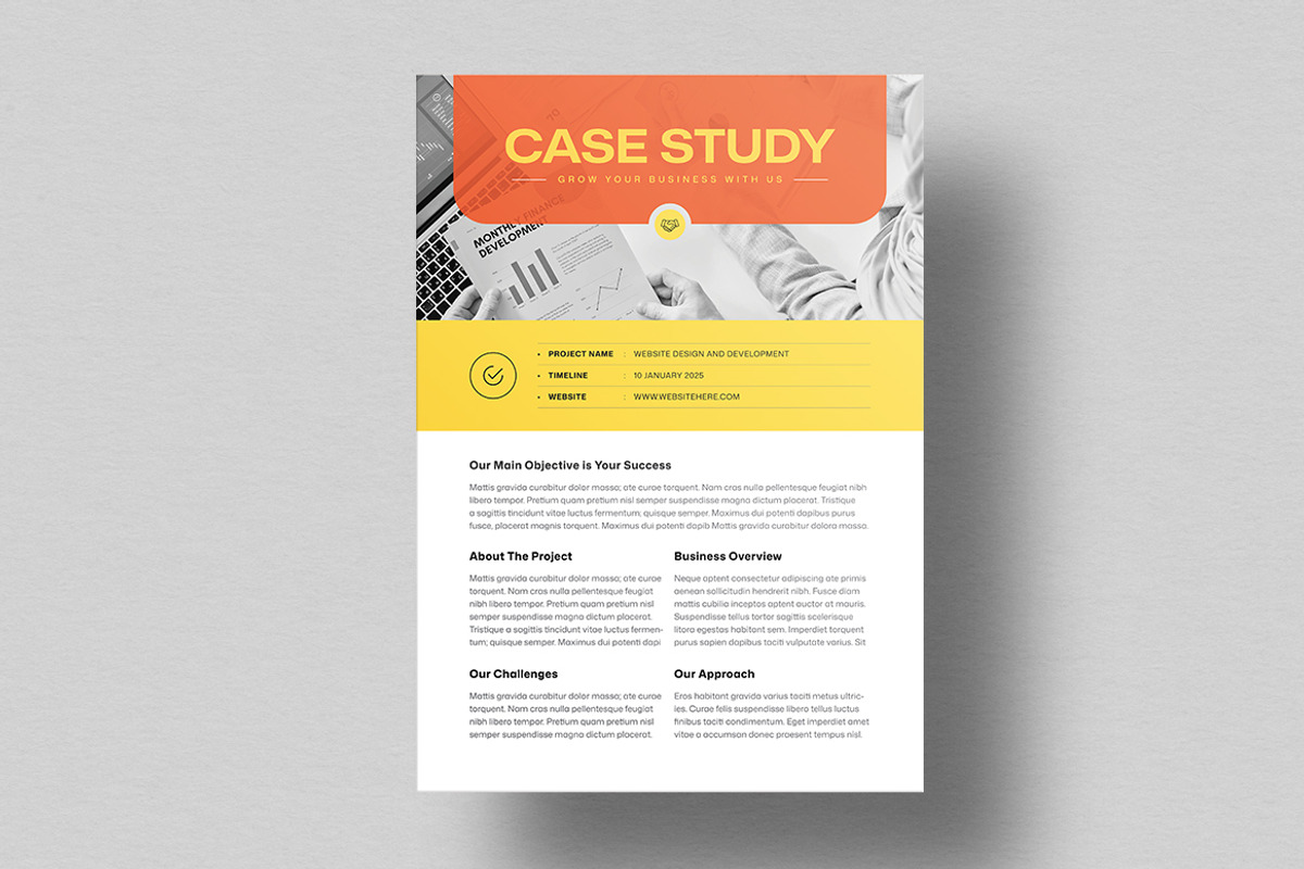 Case Study Flyer | MS Word, a Flyer Template by HiveArts (Photo 2 of 3)