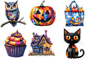 Patchwork Halloween,Clipart, an Illustration by Designworld (Thumbnail 5 of 6)