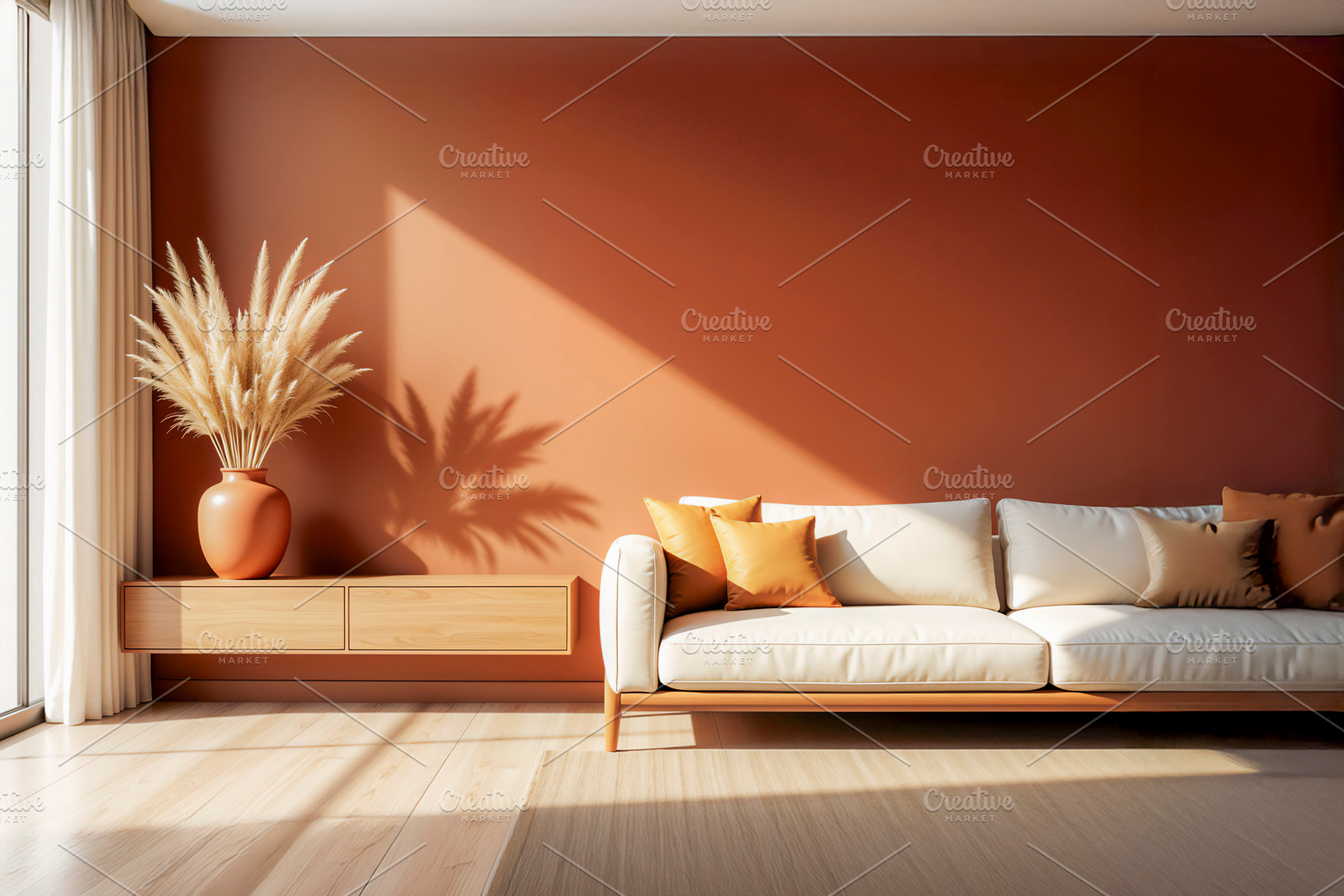 Modern minimalist living room, a Photo by rarrarorro