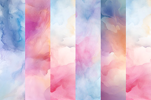 Watercolor Backgrounds. Pastel Color