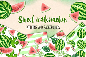 Sweet Watermelon Design Kit, a Food Illustration by Artspace