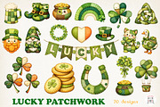 St. Patrick’s Day Patch Work PNG, an Illustration by GlitterCraft (Thumbnail 1 of 101)