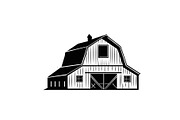 vintage barn house silhouette vector, an Object Graphic by e-artdesign (Thumbnail 6 of 6)