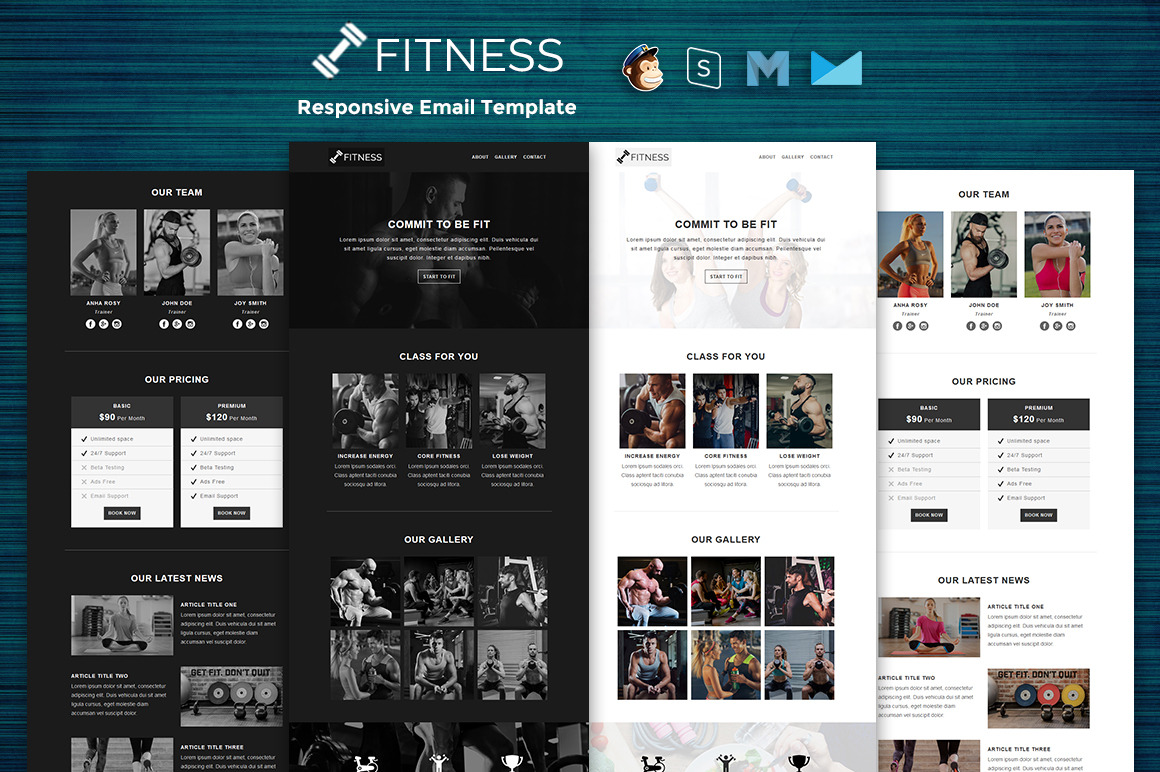 Fitness - Responsive Email Template, an Email Template by Pennyblack ...
