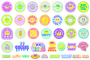 FEEL GOOD STICKERS PACK Y2K DESIGN, an Object Graphic by craftlove (Thumbnail 4 of 10)