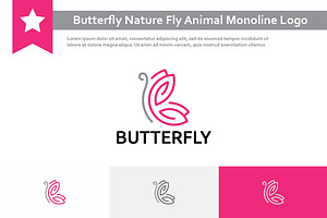 Butterfly Nature Fly Animal Logo