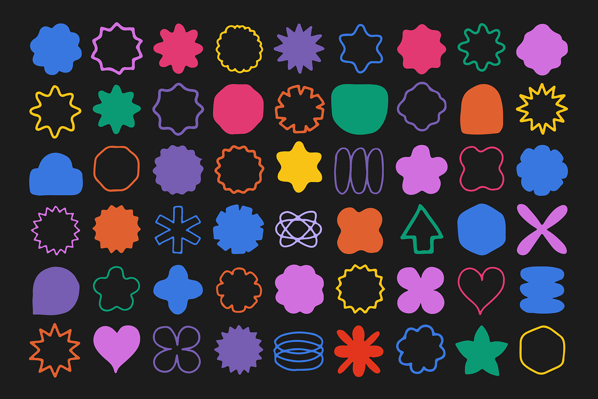 HAND DRAWN DOODLE SHAPES VECTOR SET, a Pattern Graphic by craftlove (Photo 4 of 12)