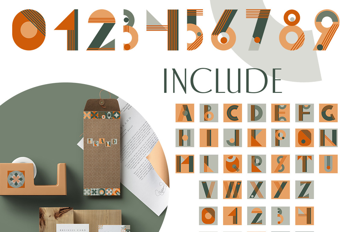 Modern geometric. Abstract retro set, a Decorative Illustration by KomannaArt (Photo 8 of 10)