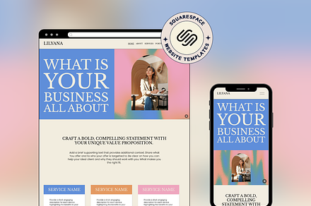 Squarespace Website template, a Squarespace Template by Ciel Lumiere