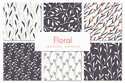 Floral Seamless Patterns Set, a Pattern Graphic by Curly_Pat (Thumbnail 1 of 5)