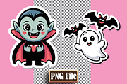 Cute Halloween Stickers Bundle, a Seasonal Illustration by protabsorkar11 (Thumbnail 5 of 6)
