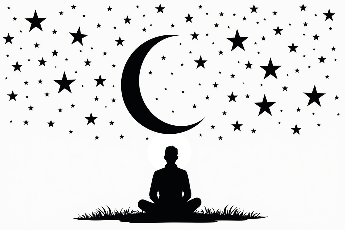 Mystic Meditation Under Starry Sky, an Illustration by Designs_River (Photo 5 of 9)