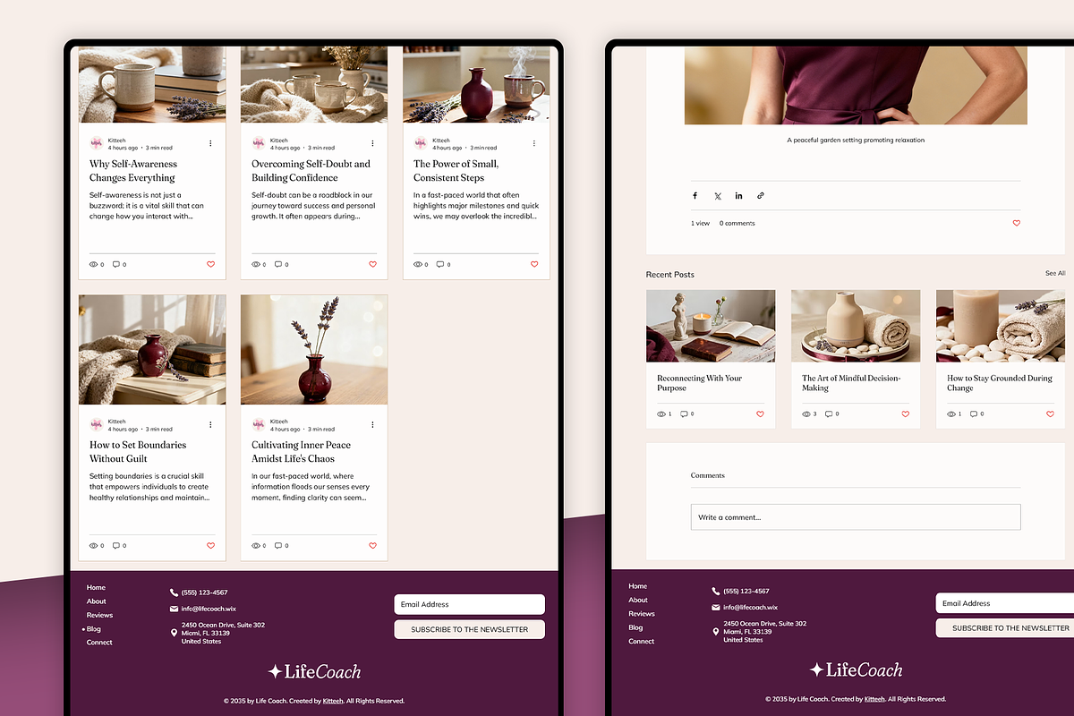 Life Coach & Therapy Website, a Wix Template by Kitteeh (Photo 2 of 20)