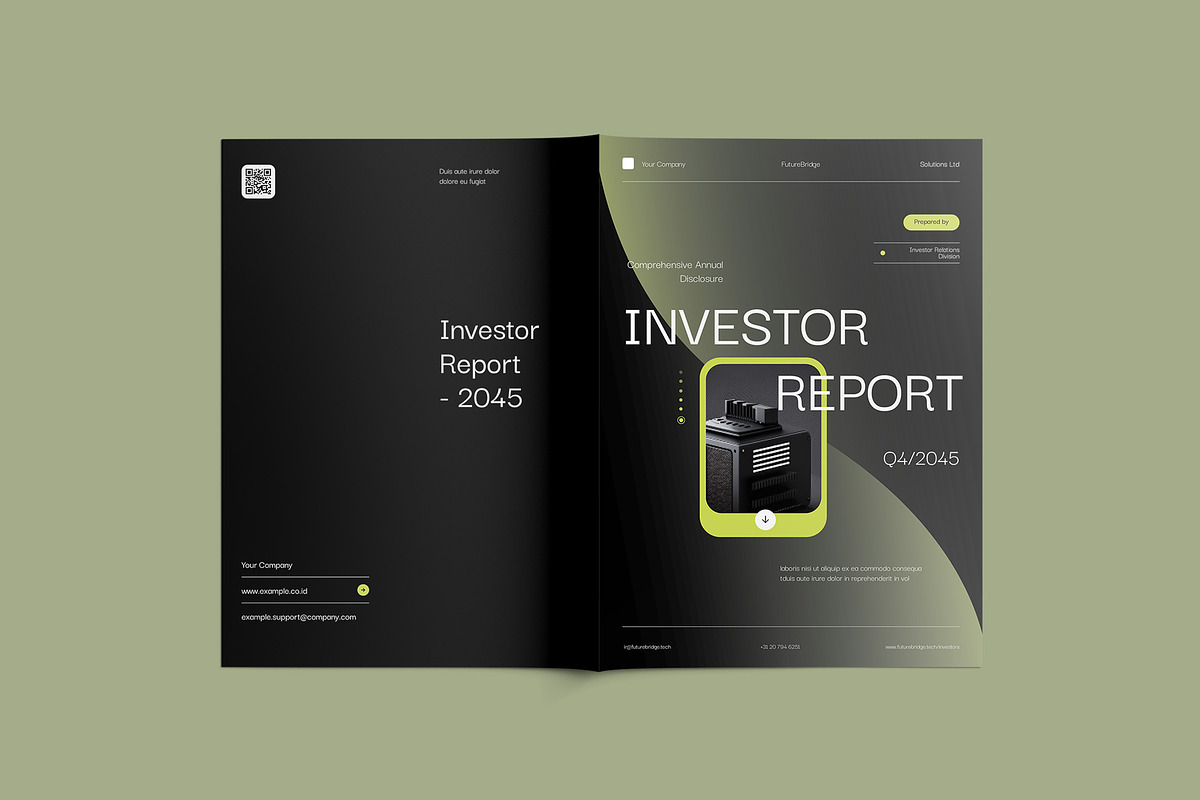 Minimalist Investor Report Template preview 3