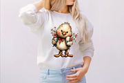 Whimsical Easter Chicken Clipart Bun, an Illustration by SVGArt (Thumbnail 4 of 7)